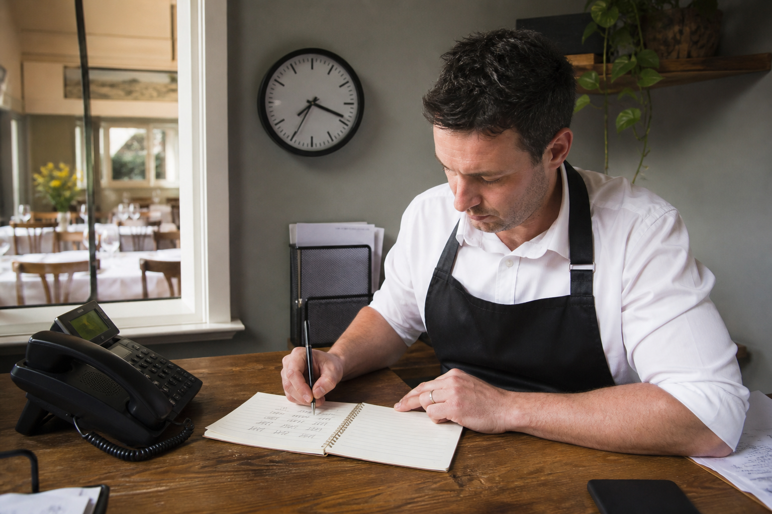 phone coverage restaurant during a busy dinner service