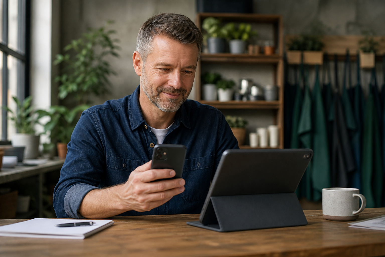 business owner reviewing a clear customer booking follow-up before a call