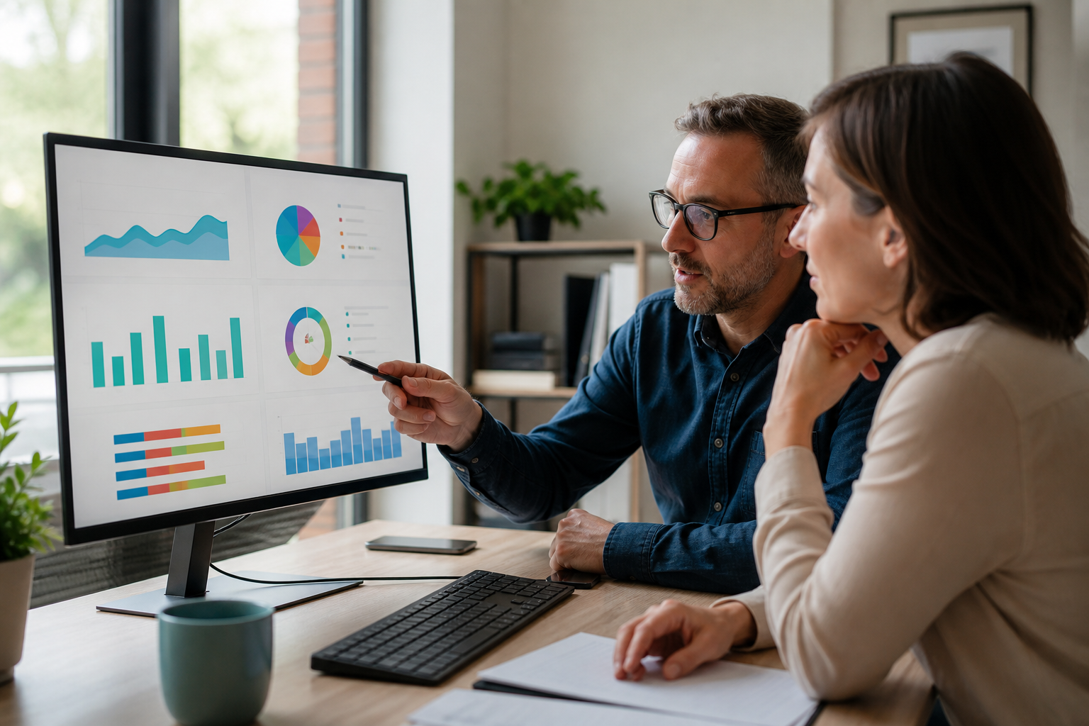 business owner reviewing weekly results from an ai assistant for business owners