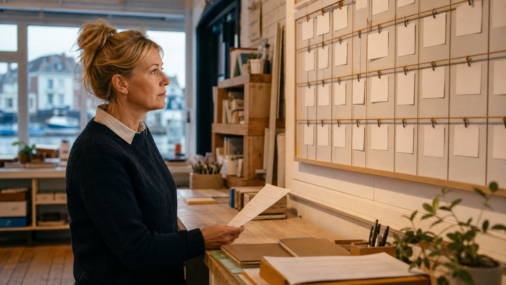 business technology Adur owner reviewing end of day reports and customer tasks