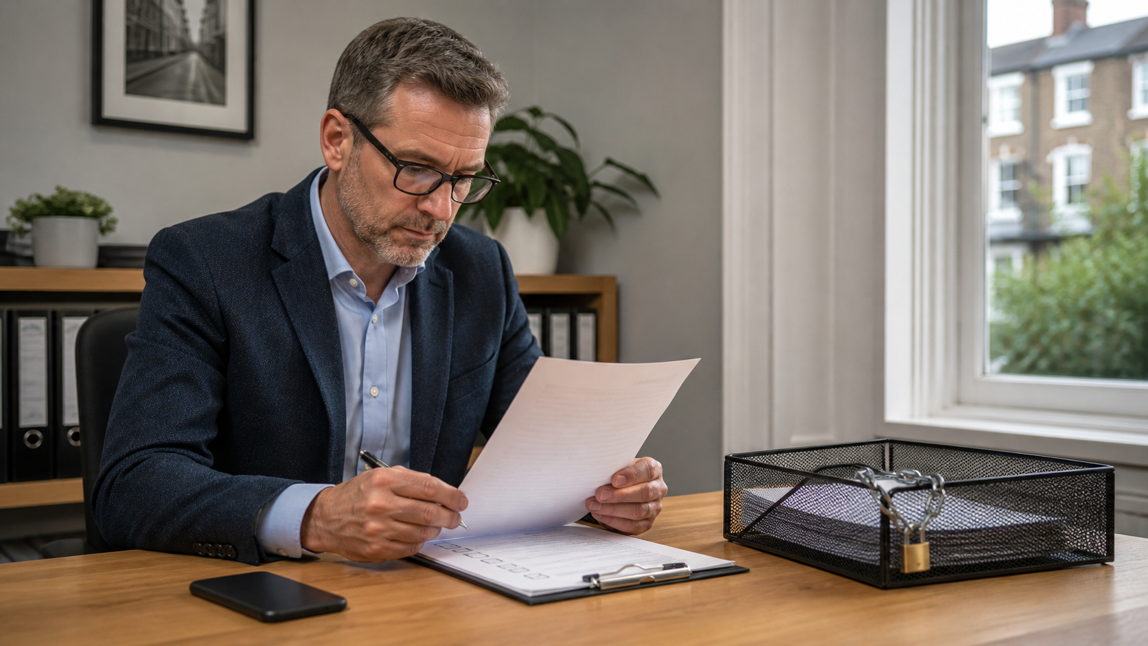 ai phone answering gdpr uk privacy and access review on a desk